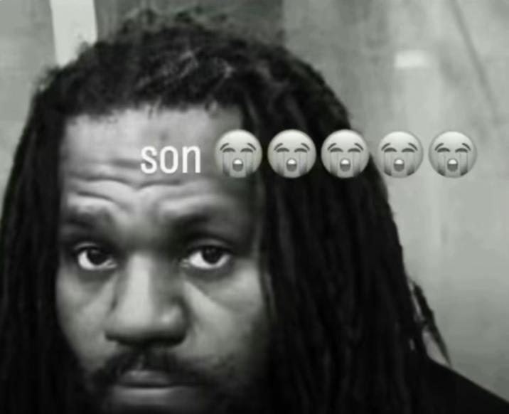 A "Son" meme showing a "LeBron James":https://knowyourmeme.com/memes/people/lebron-james with a beard, reading, "Son 😭😭😭😭😭" as the caption in the "image macro":https://knowyourmeme.com/memes/image-macros.
