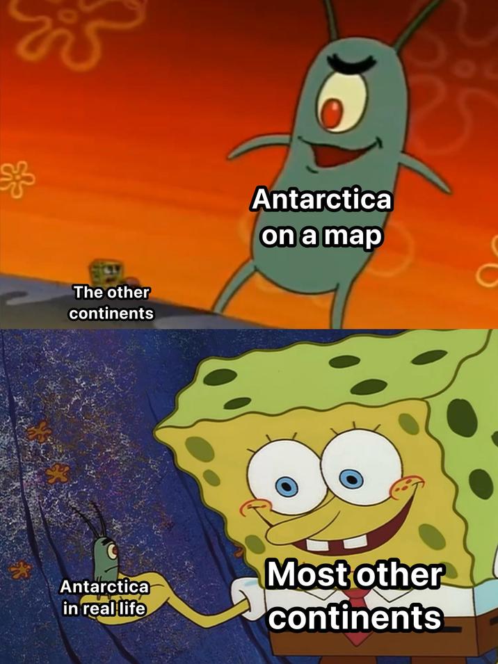 st The other continents Antarctica on a map Antarctica in real life Most other continents OL
