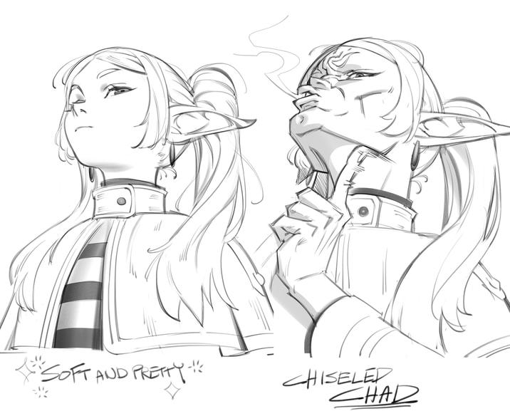 4" SOFT AND PRETTY." CHISELED CHAD