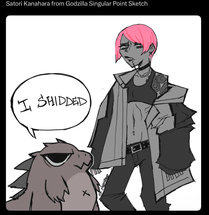 Satori Kanahara from Godzilla Singular Point Sketch I SHIDDED