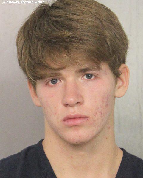 A mugshot for Sebastian Hawk Darrah. He was charged with threatening to shoot up his school.