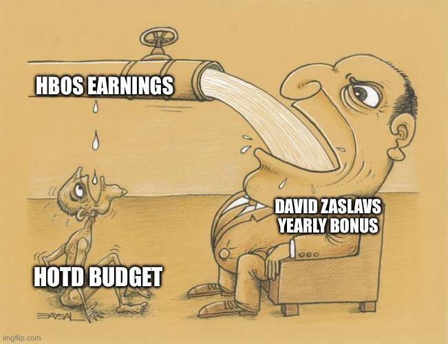 HBOS EARNINGS HOTD BUDGET DAVID ZASLAVS YEARLY BONUS 000 BAYSAL imgflip.com