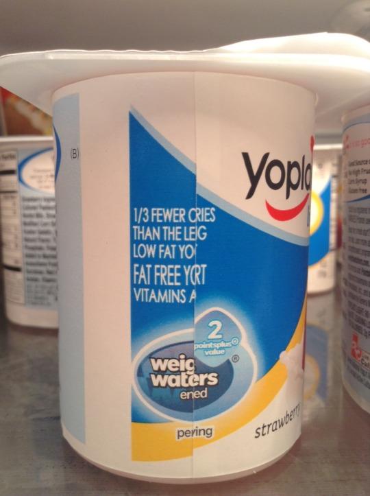 (B) 1/3 FEWER CRIES THAN THE LEIG LOW FAT YO FAT FREE YRT VITAMINS A 2 pointsplus value weig waters ened pering Yopl strawber