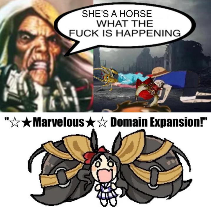 " SHE'S A HORSE WHAT THE F--- IS HAPPENING ★Marvelous★✩ Domain Expansion!"