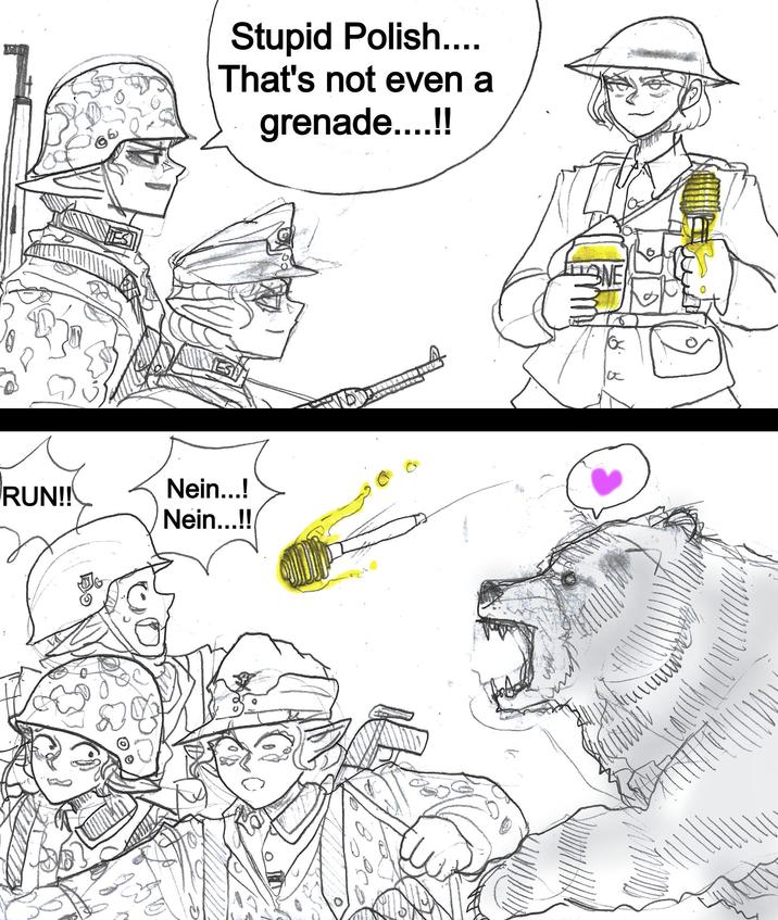RUN!! Nein...! Nein...!! Stupid Polish.... That's not even a grenade....!! ниши