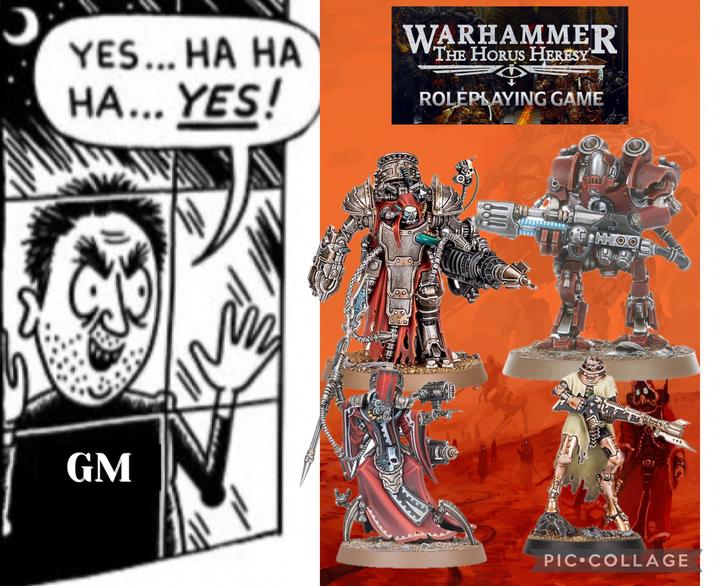 YES... HA HA HA... YES! WARHAMMER THE HORUS HERESY ROLEPLAYING GAME GM N PIC COLLAGE