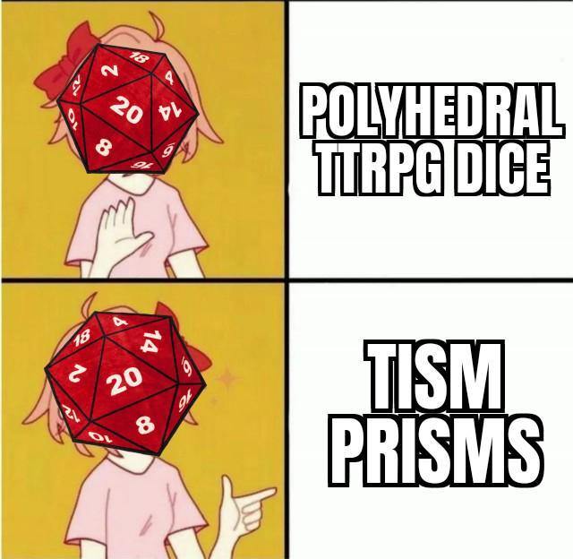 2 18 18 ઢ 20 8 20 8 9 POLYHEDRAL TTRPG DICE TISM PRISMS