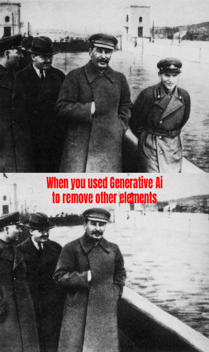 When you used Generative Ai to remove other elements