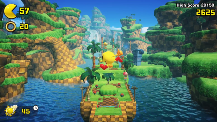 Screenshot from the Xbox Series X version of Pac-Man World 2 Re-Pac - Sonic the Hedgehog Collaboration Set DLC
