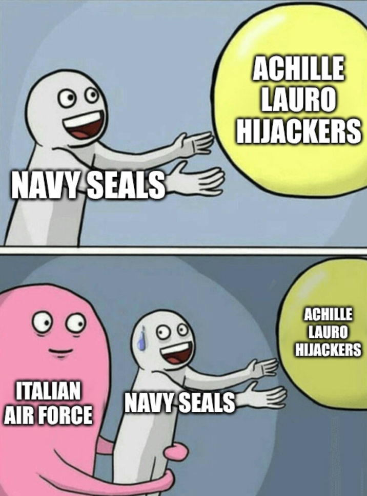 NAVY SEALS ACHILLE LAURO HIJACKERS ITALIAN AIR FORCE NAVY SEALS ACHILLE LAURO HIJACKERS