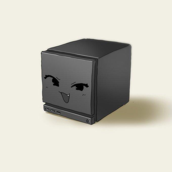 Steam Machine art by Orenji. The console has the brat face.