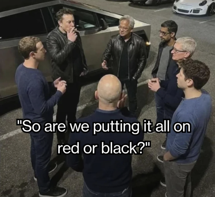 Redditor u/ZealousidealChain473 tweeted a version of the image labeled, "So are we putting it all on red or black?" to the subreddit /r/dankmemes. The post gathered over 1,000 upvotes in a day.