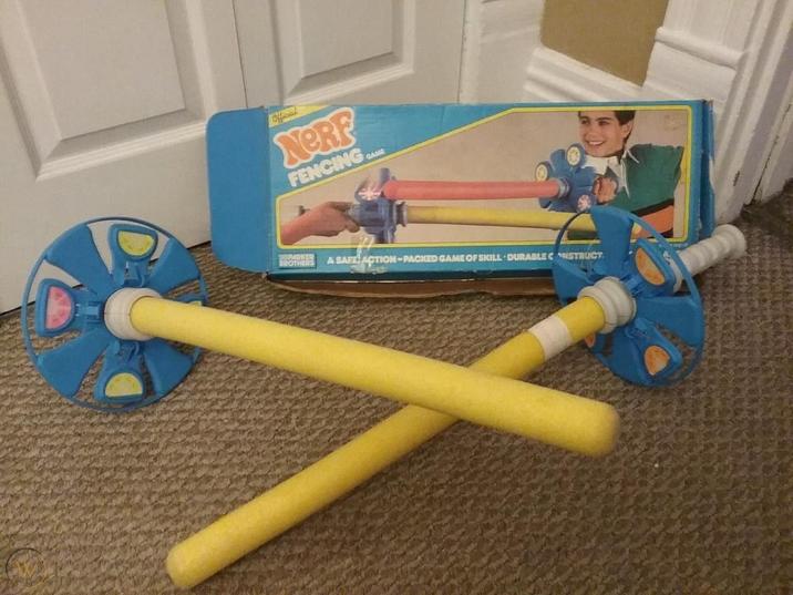 Official NeRF FENCING GAME PARKER BROTHERS A SAFE ACTION-PACKED GAME OF SKILL DURABLE CONSTRUCT