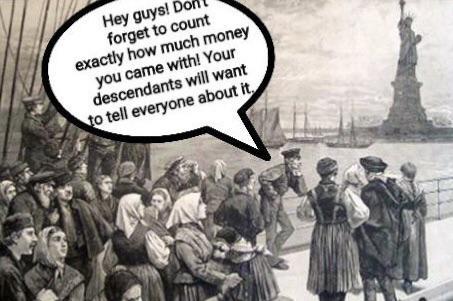 Hey guys!! forget to count exactly how much money you came with! Your descendants will want to tell everyone about it.