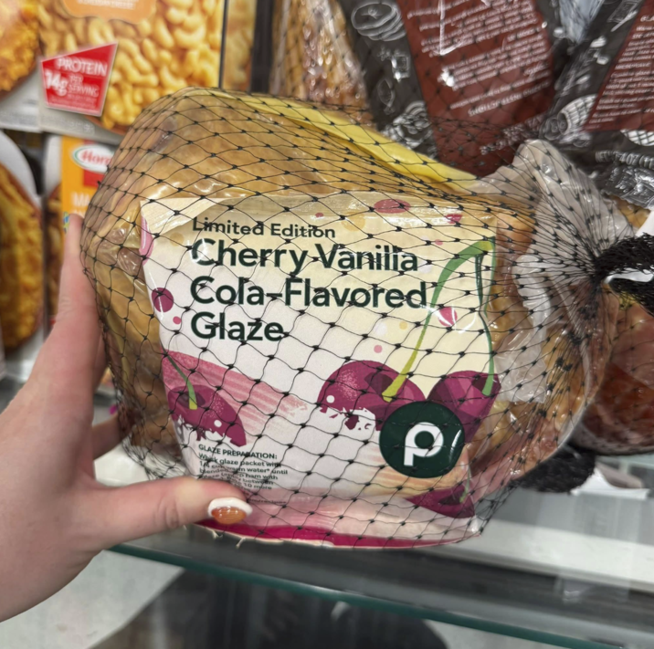 PROTEIN 14 PER SERVING The MONEY CA Hor Limited Edition Cherry Vanilia Cola-Flavored Glaze GLAZE PREPARATION: Whisk glaze packet wit 1/4 cu blendes Da water until Pham with between 10 more a