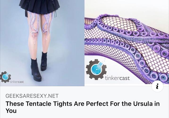 tinkercast tinkercast i GEEKSARESEXY.NET These Tentacle Tights Are Perfect For the Ursula in You
