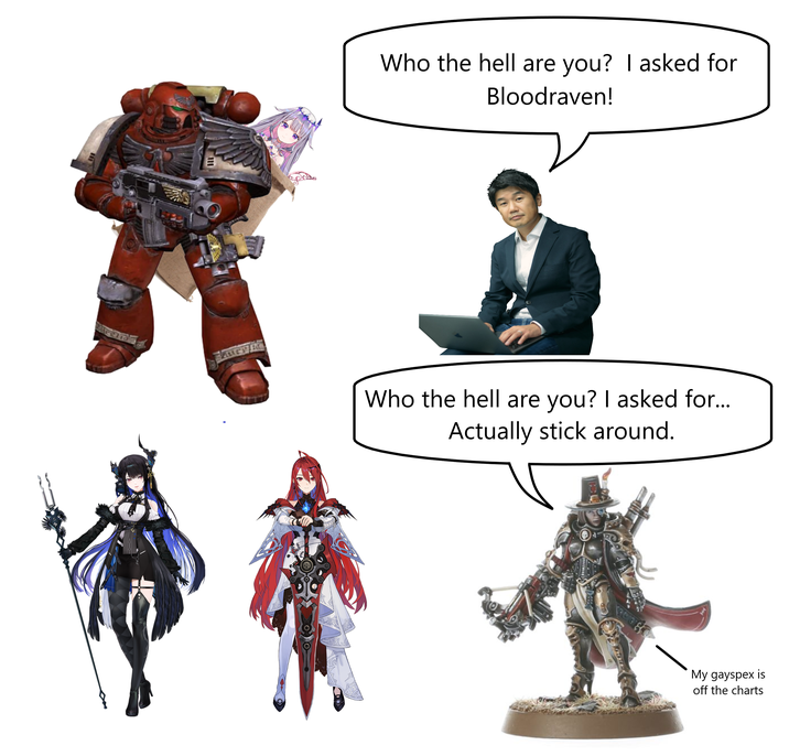 Who the hell are you? I asked for Bloodraven! Who the hell are you? I asked for... Actually stick around. My gayspex is off the charts