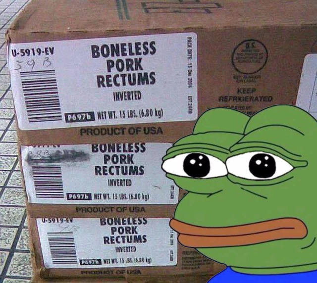 U-5919-EV 593 PACK DATE: 15 Dec 2006 EST 2438 U.S. KEEP REFRIGERATED BONELESS PORK RECTUMS INVERTED P697b NET WT. 15 LBS. (6.80 kg) PRODUCT OF USA BONELESS PORK RECTUMS INVERTED P6976 NET WT. 15 LBS. (6.80 kg) PRODUCT OF USA BONELESS PORK RECTUMS INVERTED PA97 NET WT. 15 BL. (8.80 kg) PRODUCT OF USA U-5919-EV BTT 304