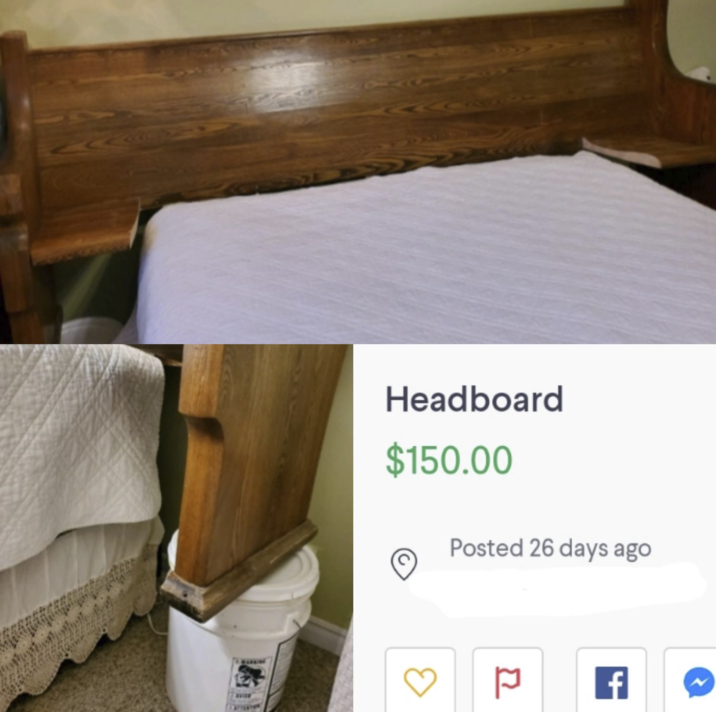 Headboard $150.00 Posted 26 days ago f
