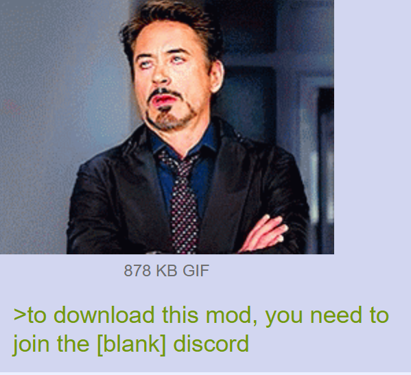 878 KB GIF >to download this mod, you need to join the [blank] discord 2)