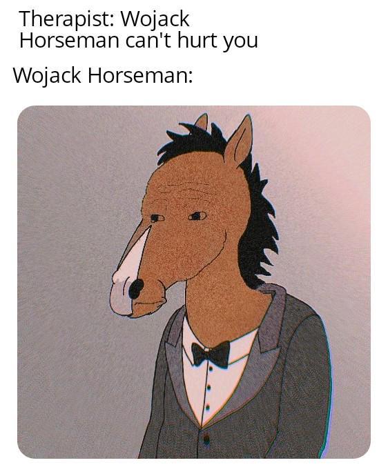 Therapist: Wojack Horseman can't hurt you Wojack Horseman: