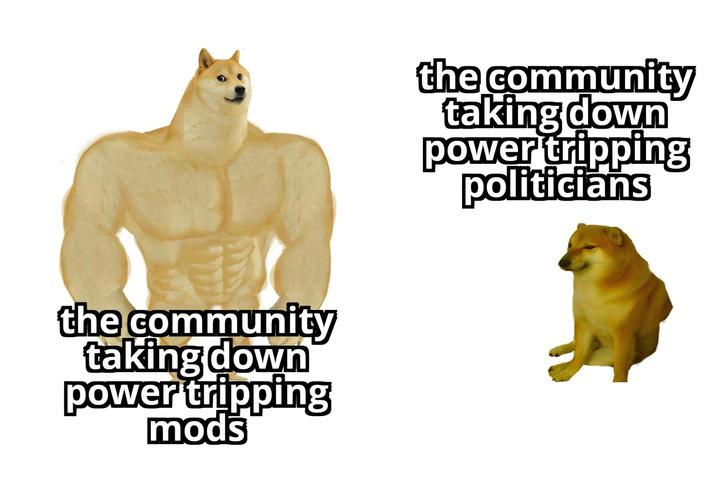 the community taking down power tripping mods the community taking down power tripping politicians
