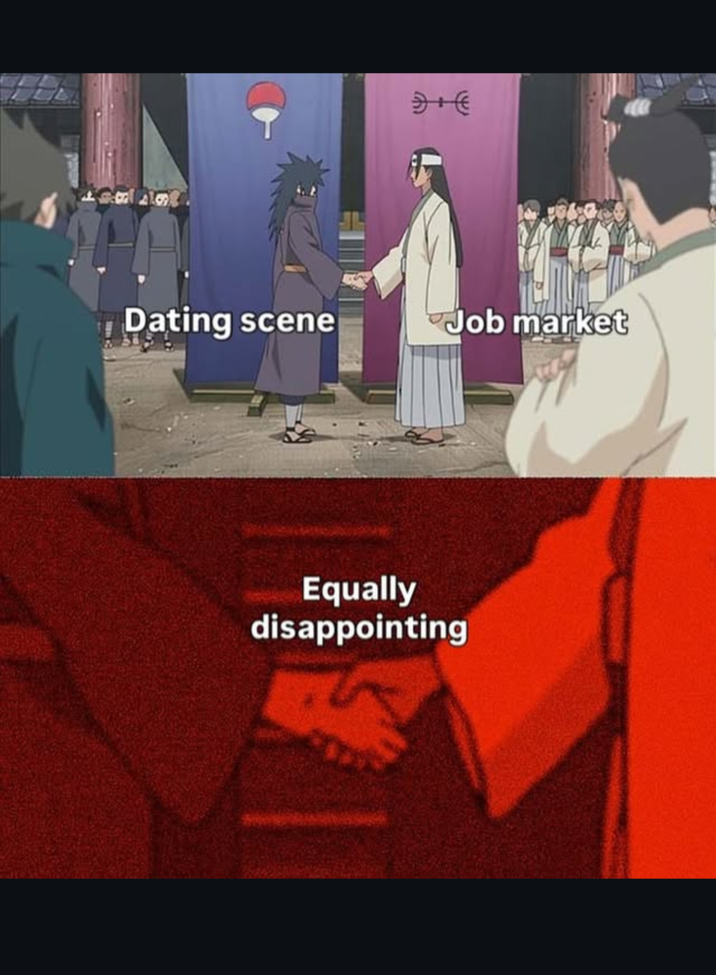 4+E Dating scene Job market Equally disappointing
