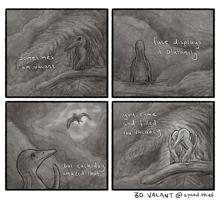 Sometimes Iam vacant face displays it blatantly but each day amazed that you came and filled the vacancy 30. VACANT @speed. thief