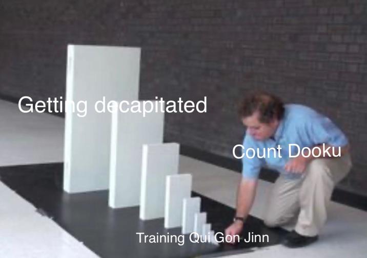 Getting decapitated Count Dooku Training Qui Gon Jinn