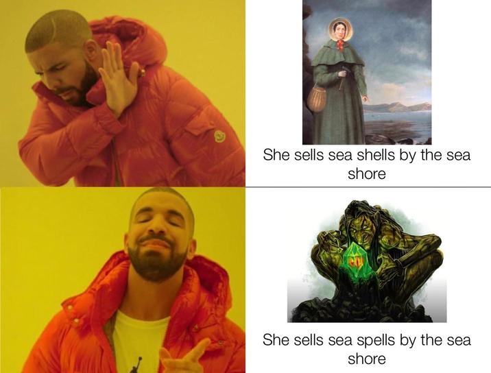 She sells sea shells by the sea shore She sells sea spells by the sea shore