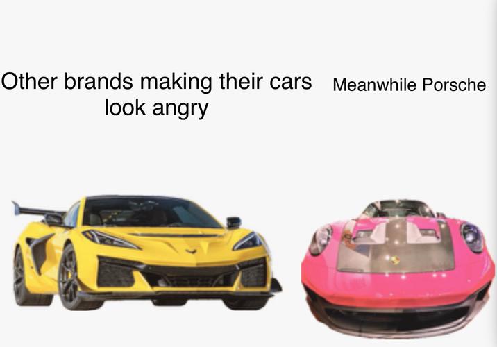 Other brands making their cars look angry Meanwhile Porsche