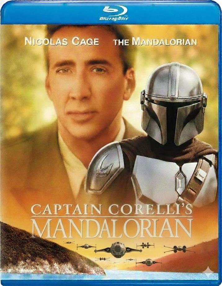 b Bluray Disc NICOLAS CAGE THE MANDALORIAN CAPTAIN CORELLI'S MANDALORIAN