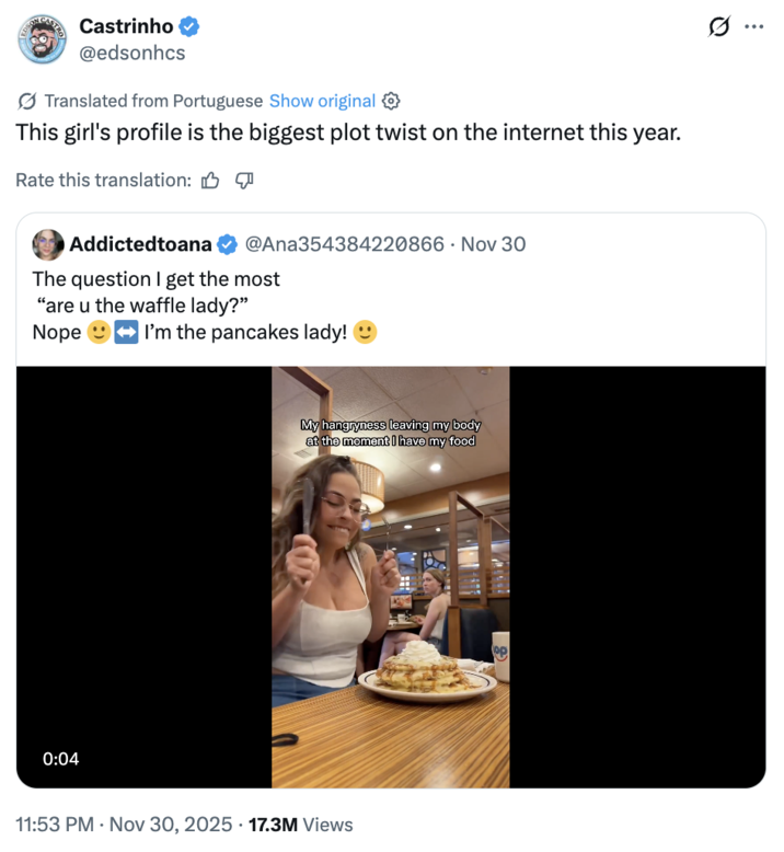 A "quote-tweet":https://knowyourmeme.com/memes/quote-retweets-qrts about Addictedtoana having an "OF":https://knowyourmeme.com/memes/sites/onlyfans account and having gone on a physical fitness journey since her "cringe":https://knowyourmeme.com/memes/cringe "IHOP Dance":https://knowyourmeme.com/memes/addictedtoana-ihop-dance-were-all-the-person-at-the-next-table "TikTok":https://knowyourmeme.com/memes/sites/tiktok video.