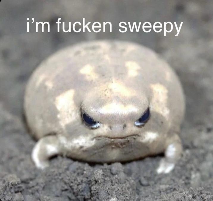 i'm fucken sweepy