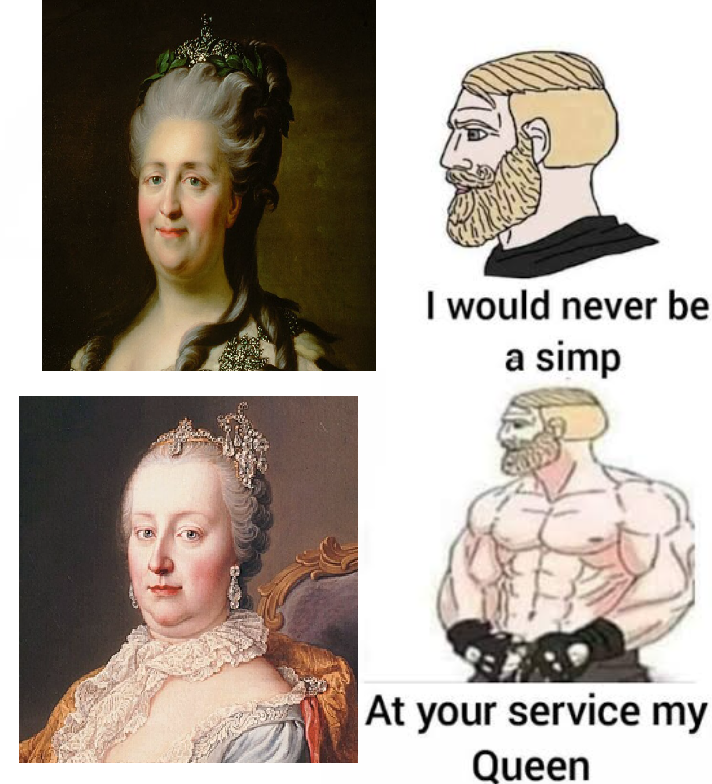 I would never be a simp At your service my Queen