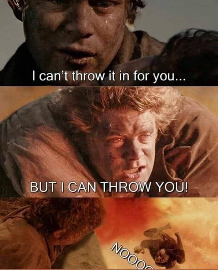 I can't throw it in for you... BUT I CAN THROW YOU! NOOOC