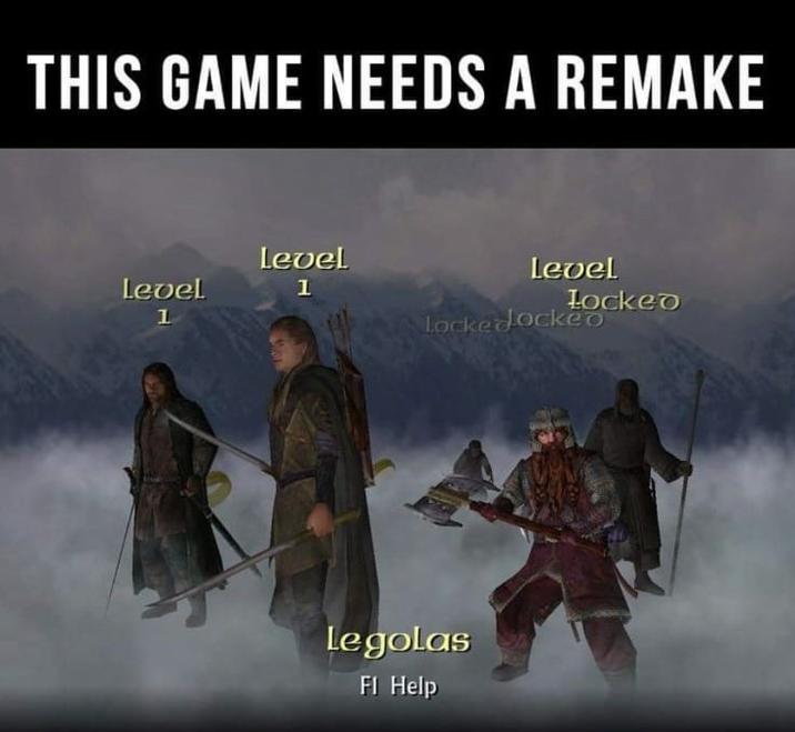 THIS GAME NEEDS A REMAKE Level Level Level 1 locked 1 Locke dockeo Legolas Fl Help