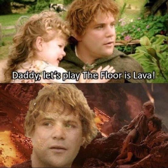 Daddy, let's play The Floor is Lava!