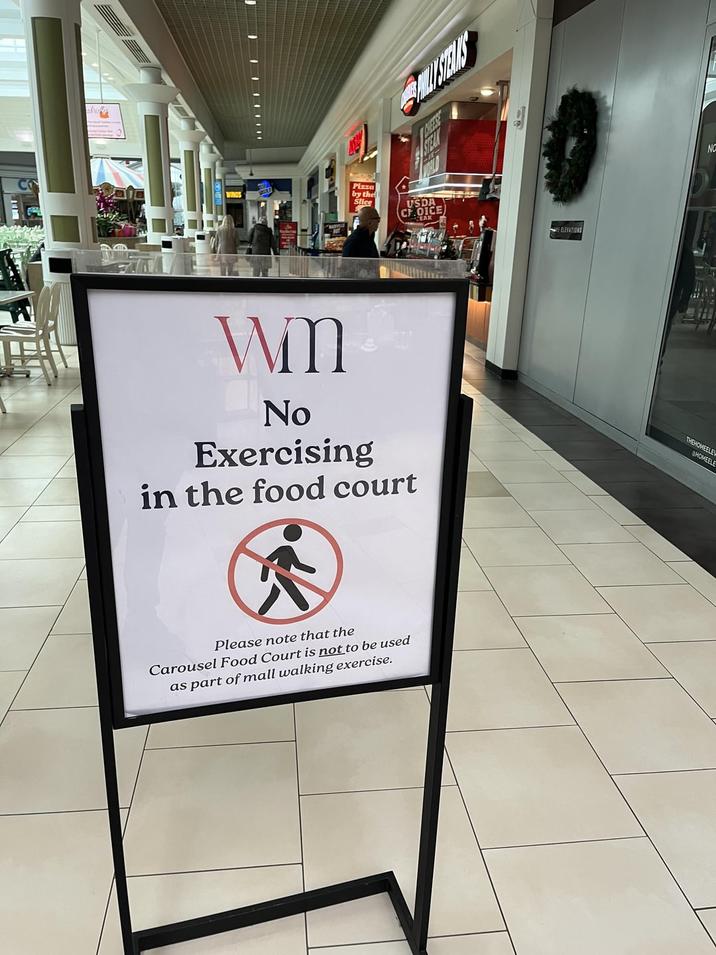 Pizza by the Slice USDA CHOICE ELEVATIONS wm No Exercising in the food court Please note that the Carousel Food Court is not to be used as part of mall walking exercise. NO THEHOMEELE HOMEELE