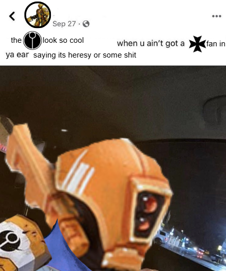 Sep 27. thelook so cool ... when u ain't got a fan in ya ear saying its heresy or some s---