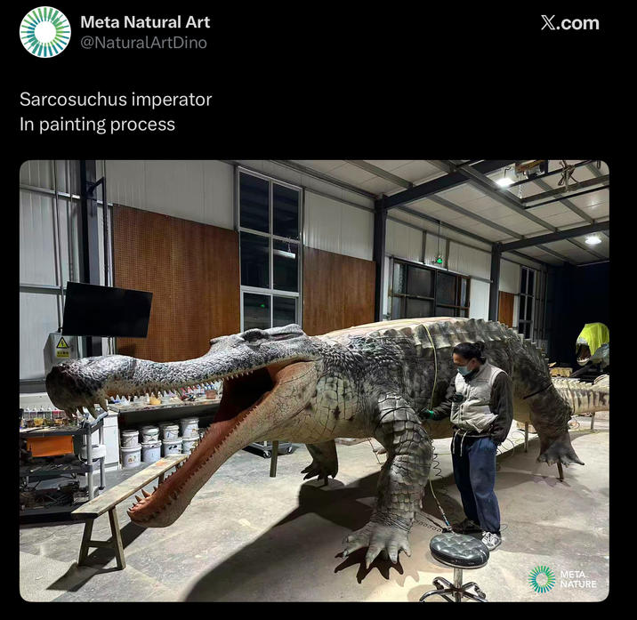 Meta Natural Art @NaturalArtDino Sarcosuchus imperator In painting process Sone X.com META NATURE