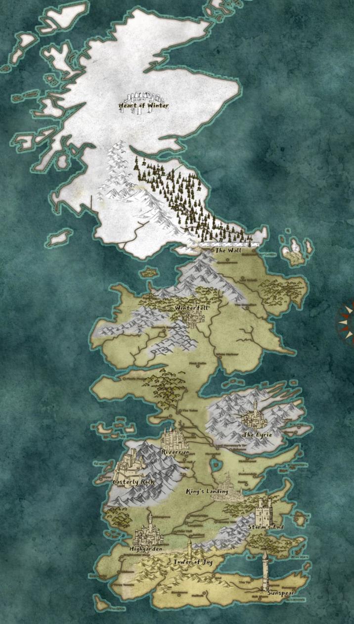 221222 Heart of Winter Winterfell The Wall The Eyrie Riverrun Gasterly Rock King's Landing Highgarden Tower of Joy Storm's End Sunspear