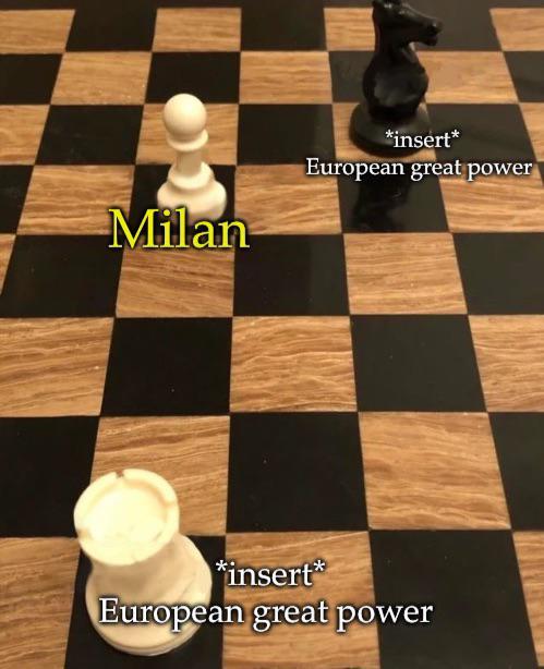Milan *insert* European great power *insert* European great power