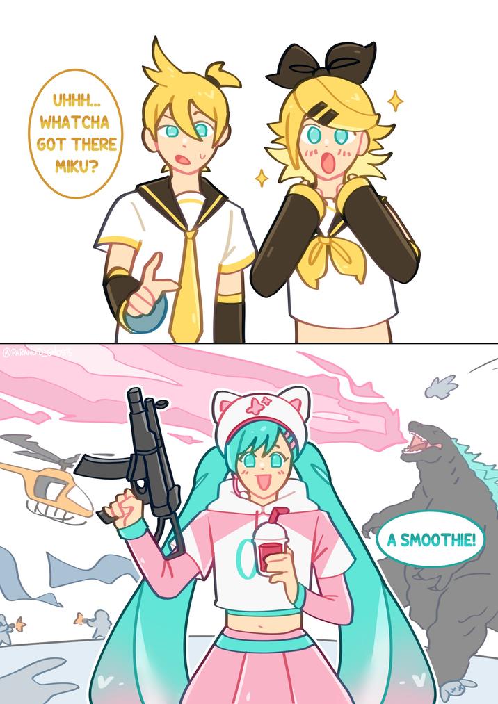 UHHH... WHATCHA GOT THERE MIKU? APARANOID GHOSTS A SMOOTHIE! xx