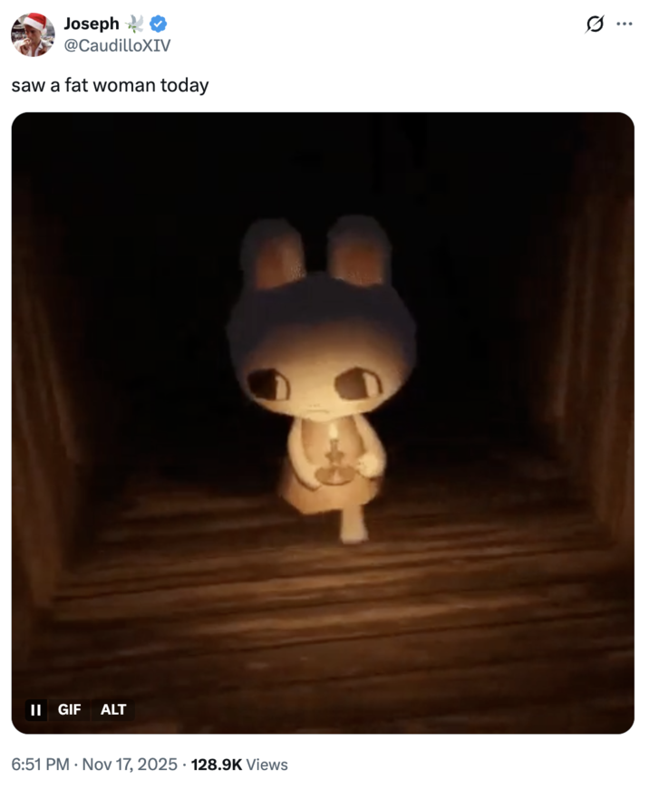 A "tweet":https://knowyourmeme.com/memes/sites/twitter-x using the Umi Walking With a Candle "GIF":https://knowyourmeme.com/memes/cultures/gif in a "GIF Caption":https://knowyourmeme.com/memes/gif-captions post.