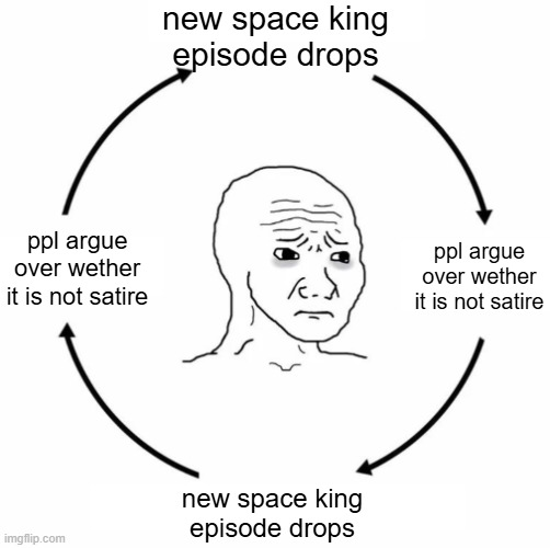 new space king episode drops ppl argue over wether it is not satire ppl argue over wether it is not satire imgflip.com new space king episode drops