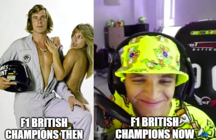 MES UNT P10100 T F1 BRITISH CHAMPIONS THEN F1 BRITISH CHAMPIONS NOW S1