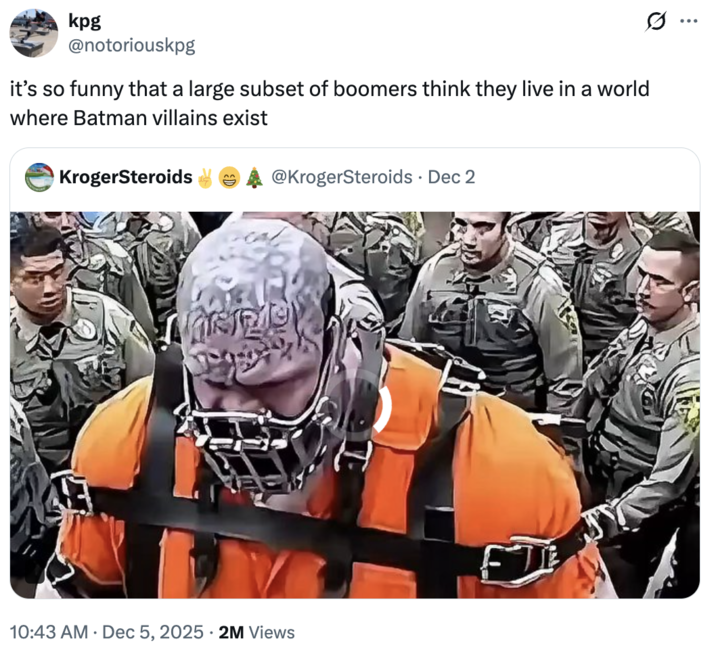 A "quote-tweet":https://knowyourmeme.com/memes/quote-retweets-qrts about an "AI Video":https://knowyourmeme.com/memes/cultures/ai-video of a convicted criminal being sentenced to 6,700 years.