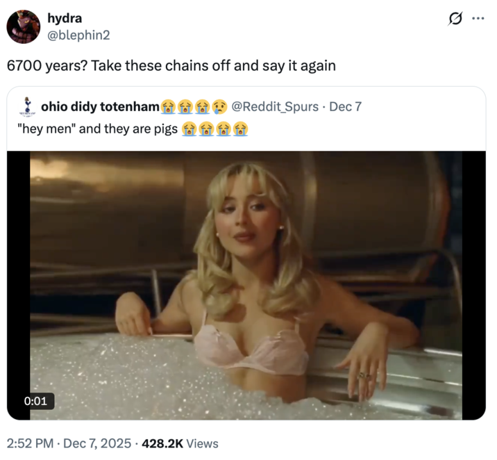 A "quote-tweet":https://knowyourmeme.com/memes/quote-retweets-qrts about an "AI Video":https://knowyourmeme.com/memes/cultures/ai-video of a convicted criminal being sentenced to 6,700 years.