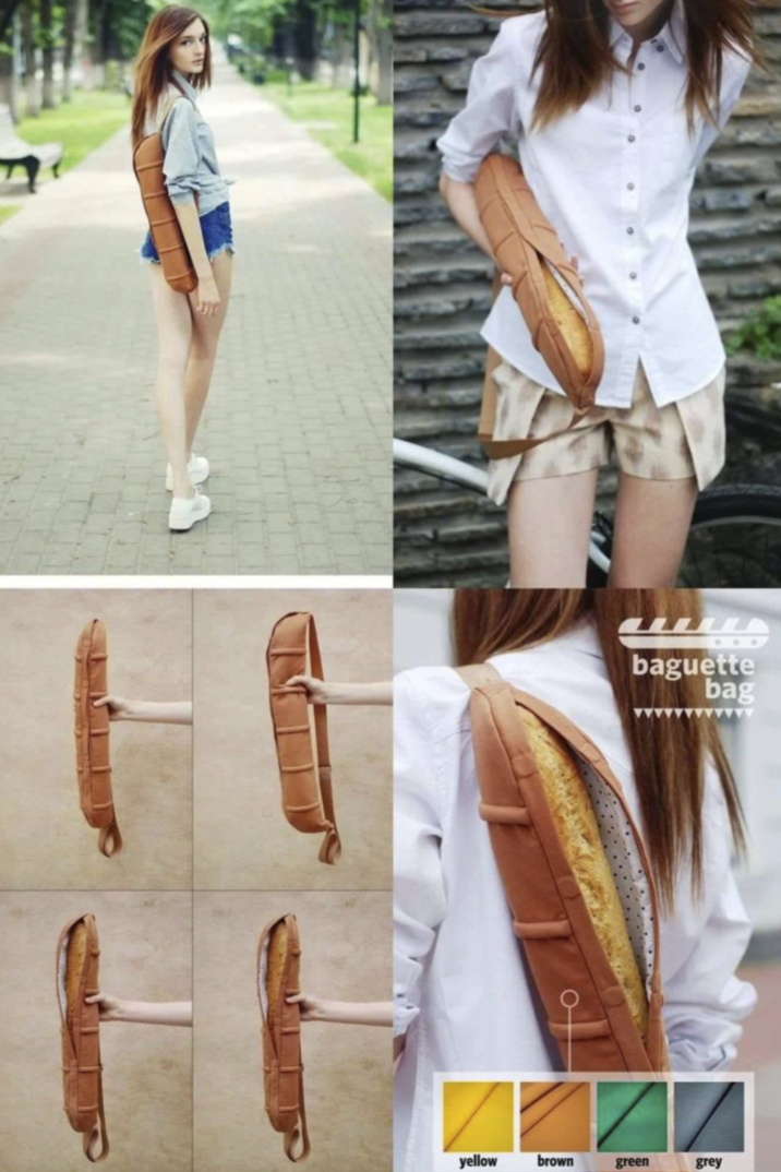 baguette bag www //// yellow brown green grey